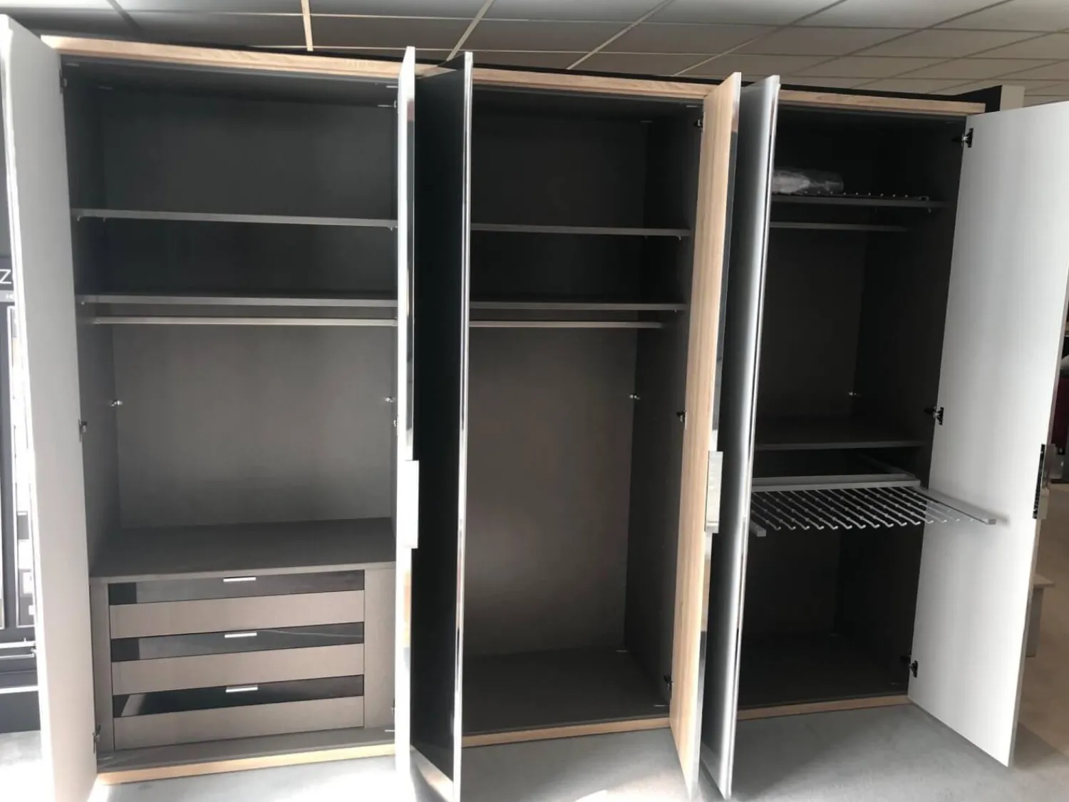 Nolte Ganze Schlafzimmer|Schlafzimmer Horizont 110 Concept Me 500 Alegro 2 Sonoma Eiche Nachbildung Glas Seidengrau