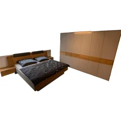 Loddenkemper Ganze Schlafzimmer|Schlafzimmer Lack Kristallgrau Matt Eiche Natur Massiv Bett Ohne Matratze Und Ohne Lattenrost