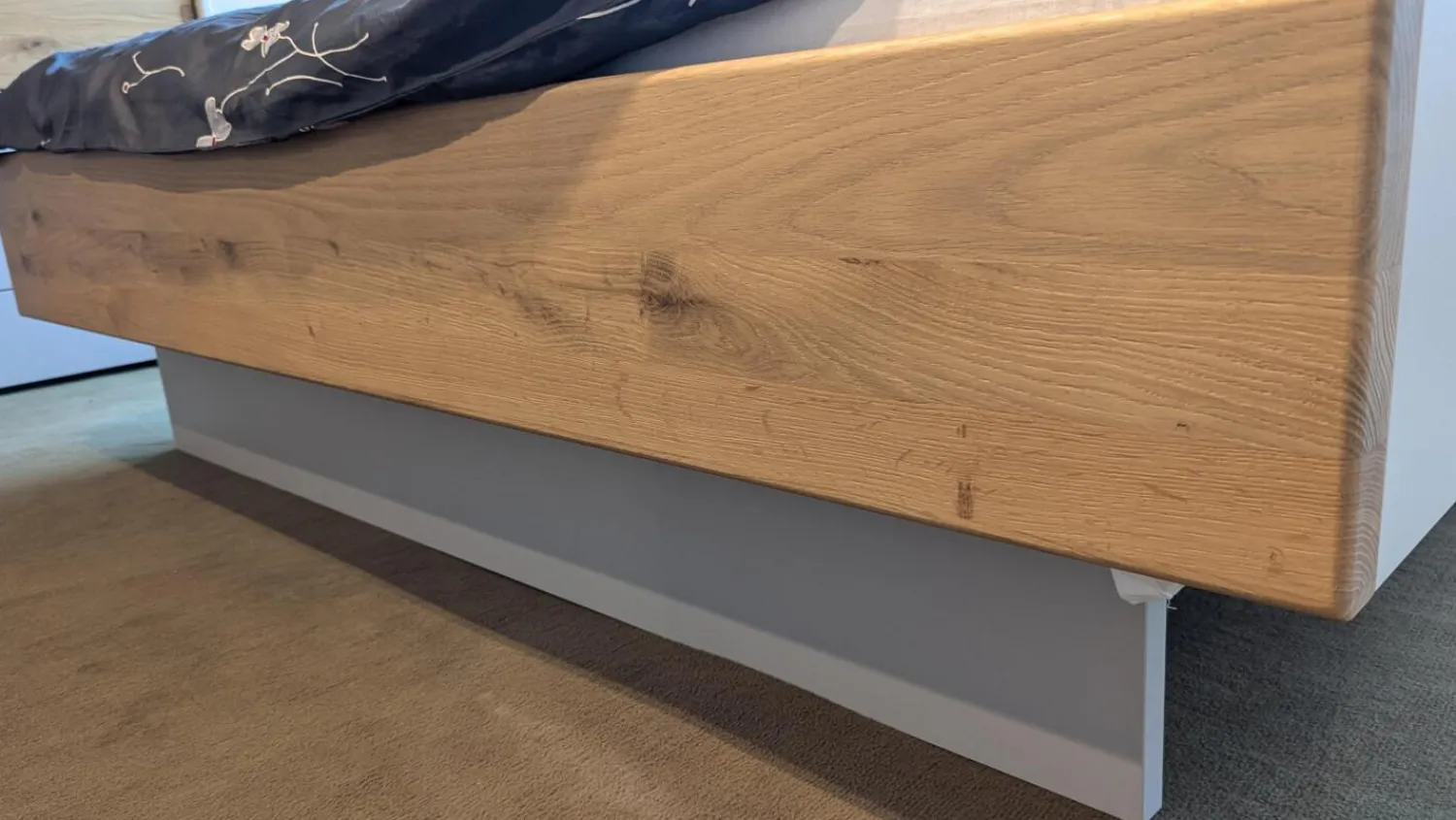 Loddenkemper Ganze Schlafzimmer|Schlafzimmer Lack Kristallgrau Matt Eiche Natur Massiv Bett Ohne Matratze Und Ohne Lattenrost