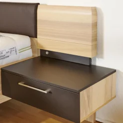 Musterring Ganze Schlafzimmer|Schlafzimmer Merida Strukturesche Funiert Akzente Moccabraun Seidenmatt Inklusive Beleuchtung