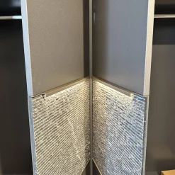 Thielemeyer Ganze Schlafzimmer|Schlafzimmer Milo Wildeiche Massiv Gebürstet Lack Graphit Akzent Naturstein Grau Füße Metall Titan Grau Mit Beleuchtung