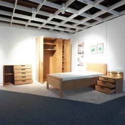 Wiemann Ganze Schlafzimmer|Schlafzimmer Modena Plus Erle Teilmassiv Mit LED Beleuchtung Bett Ohne Matratze Ohne Lattenrost