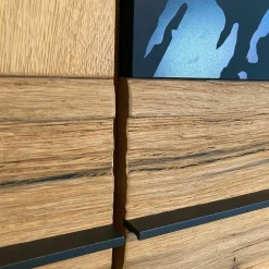 Thielemeyer Ganze Schlafzimmer|Schlafzimmer Tiana Eiche Spaltholz Metall Eisenglimmer Lackiert Anthrazit Mit Bett Nachtkommoden Und Kleiderschrank Ohne Matratze Ohne Lattenrost