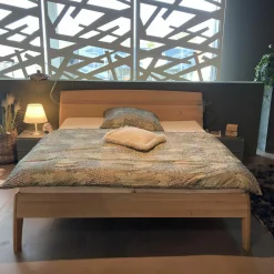 Voglauer Ganze Schlafzimmer|Schlafzimmer V-Montanara Geölte Wildeiche Glasfront Montegrau Bett Kleiderschrank