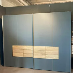 Voglauer Ganze Schlafzimmer|Schlafzimmer V-Montanara Geölte Wildeiche Glasfront Montegrau Bett Kleiderschrank