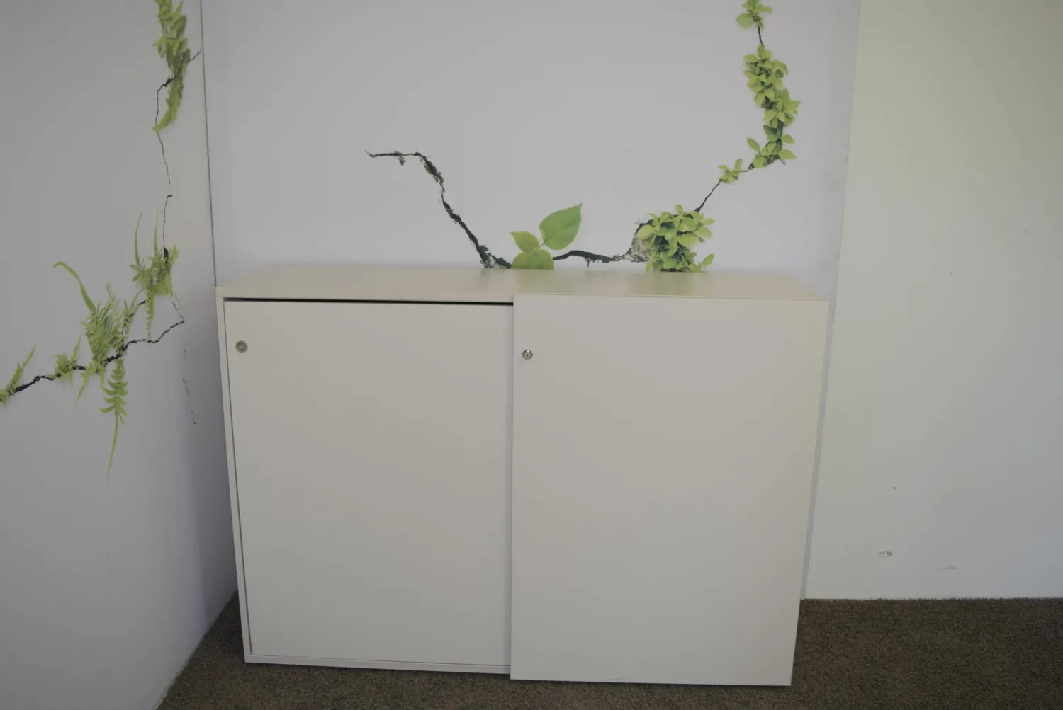 WernerWorks Regale & Container|Schrank Basic S BSWS Weiß mit 2 Vollauszügen