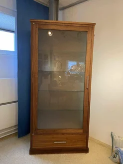 Riva1920 Vitrinen & Highboards|Schrank Colonia 2011 Small Nussbaum Satiniertes Glas