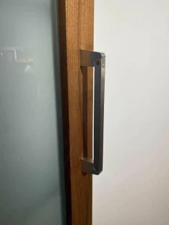 Riva1920 Vitrinen & Highboards|Schrank Colonia 2011 Small Nussbaum Satiniertes Glas