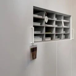 Cabinet Kleiderschränke|Schrank Giardo Drehtür Decor Grau Regaleinsatz Merino Grau Inklusive Rückwand