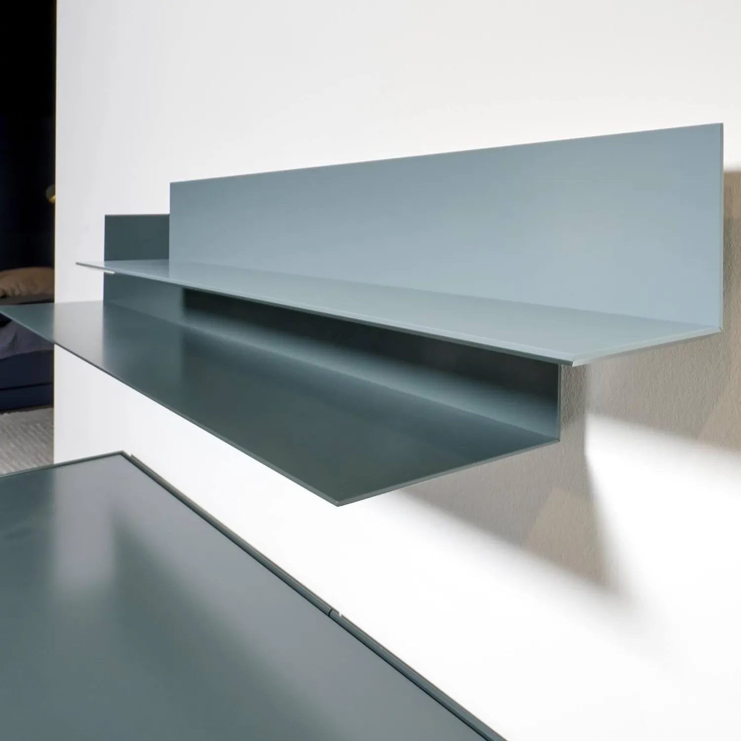 Interlübke Kommoden & Sideboards|Schrank Sideboard Cube Bold Lack Bahia Mit Iilu Regalen Lack Bahia Und Lack Laguna Blau