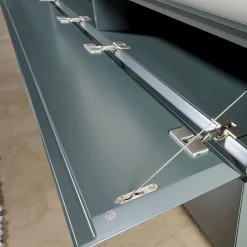 Interlübke Kommoden & Sideboards|Schrank Sideboard Cube Bold Lack Bahia Mit Iilu Regalen Lack Bahia Und Lack Laguna Blau