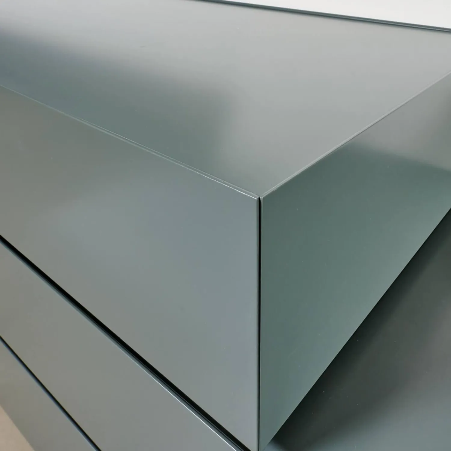 Interlübke Kommoden & Sideboards|Schrank Sideboard Cube Bold Lack Bahia Mit Iilu Regalen Lack Bahia Und Lack Laguna Blau