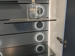 Interlübke Wohnwände & Tv-Lowboards|Schrank Studimo Klarglas Optiwhite Graphit Korpus Schneeweiß M03