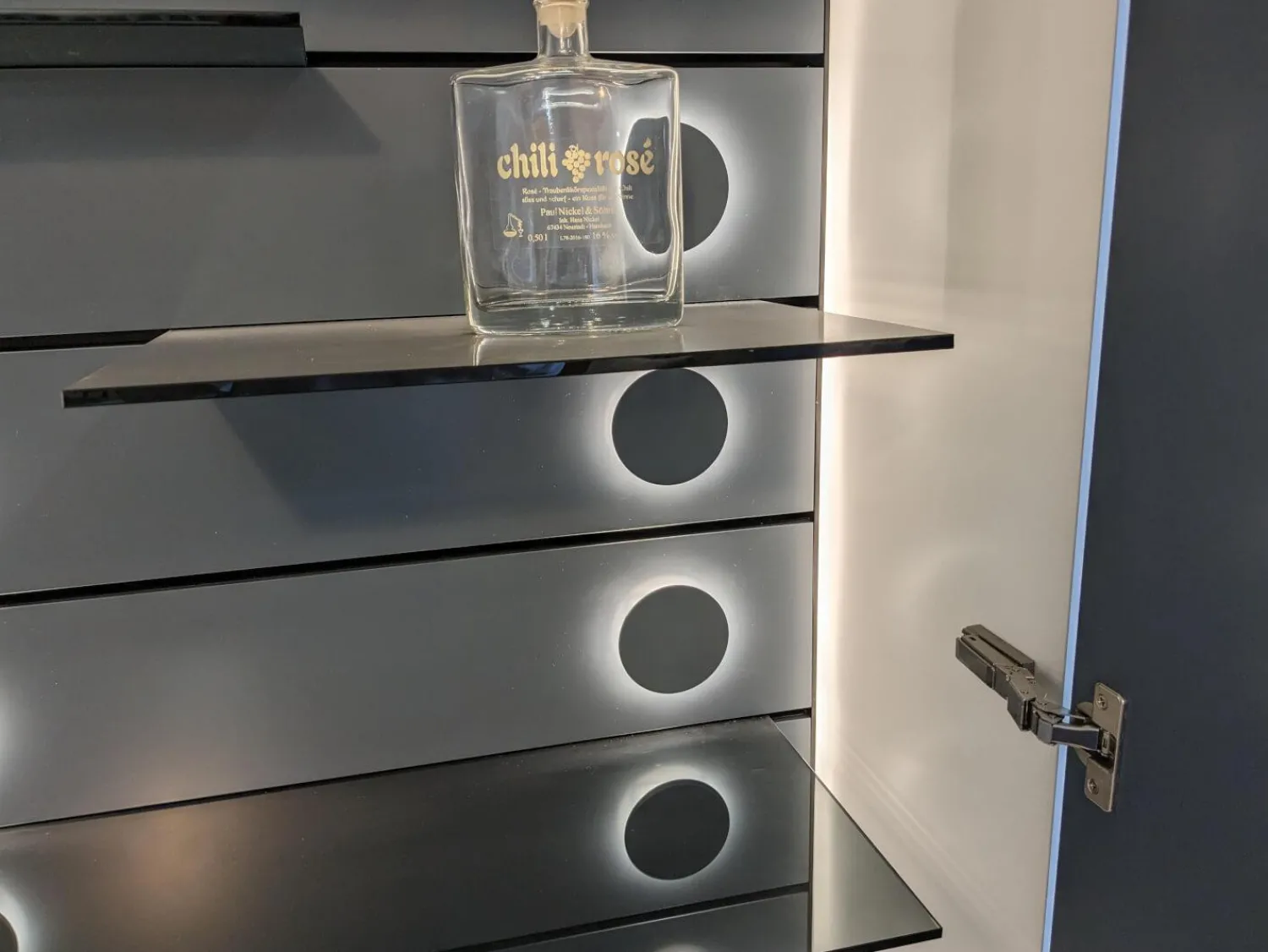 Interlübke Wohnwände & Tv-Lowboards|Schrank Studimo Klarglas Optiwhite Graphit Korpus Schneeweiß M03