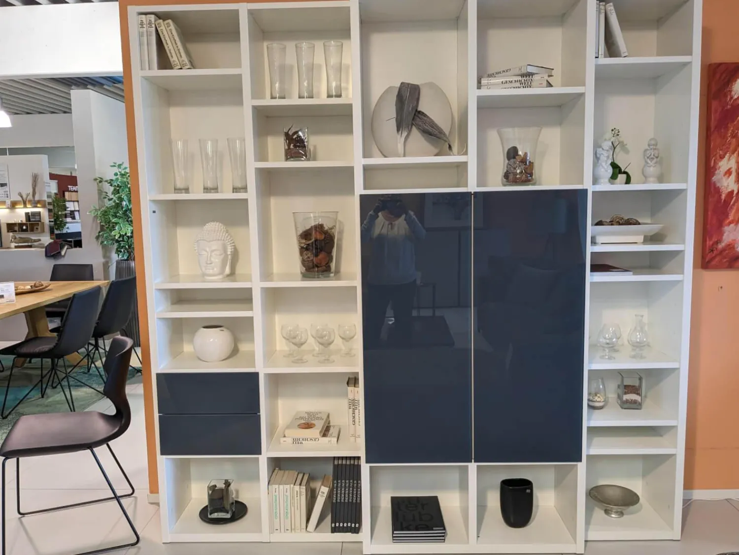 Interlübke Wohnwände & Tv-Lowboards|Schrank Studimo Klarglas Optiwhite Graphit Korpus Schneeweiß M03