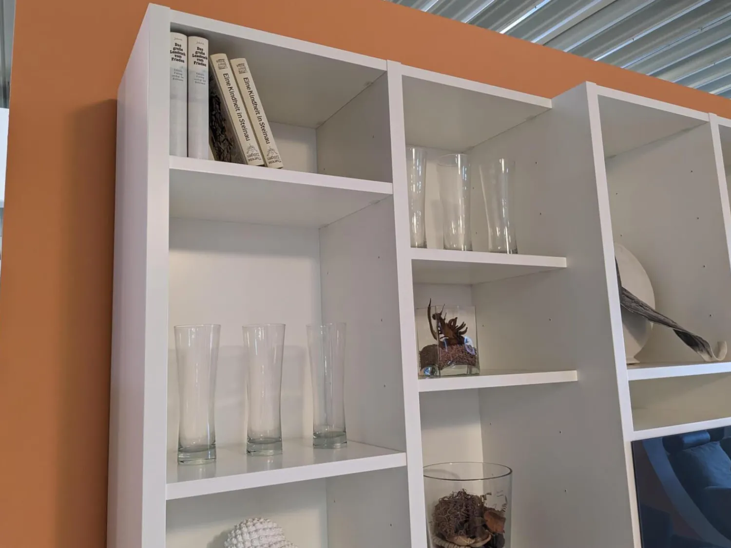 Interlübke Wohnwände & Tv-Lowboards|Schrank Studimo Klarglas Optiwhite Graphit Korpus Schneeweiß M03