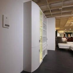 Rietberger Möbelwerke Regale|Schrank System Kira 24365 Lack Weiß Inklusive Beleuchtung Mit Funkfernbedienung