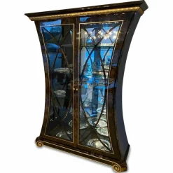 Turri Kommoden & Sideboards|Schrank Trionfo T110 Hochglanz mit Marmorierung und Blattgold Konturen