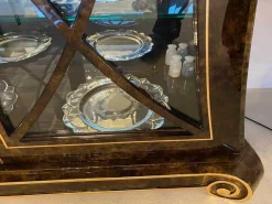 Turri Kommoden & Sideboards|Schrank Trionfo T110 Hochglanz mit Marmorierung und Blattgold Konturen