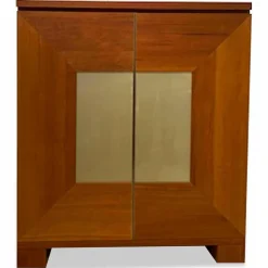 Scholtissek Vitrinen & Highboards|Schrank Varell Amerikanische Kirsche Geölt 2-türig mit Milchglasfüllung