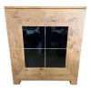 Scholtissek Vitrinen & Highboards|Schrank Varus Knorrige Eiche Natur Geölt Fronten Glas 9005 Schwarz Glänzend Mit Edelstahlkanten