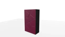 WernerWorks Regale & Container|Schrankkoje Parkour Eisscholle Rückwand Beidseitiger Stoff Wolle Camira Blazer Holyoke CUZ 2T Violett Außenkorpus Schwarz Inklusive Sechs Hocker