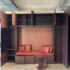 Interlübke Kleiderschränke|Schrankwand Collect Plus Korpus Lack M41 Rot Burgund Paneel Lack M42 Malve Rot Ohne Polster