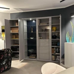 Interlübke Kleiderschränke|Schrankwand Studimo Front Und Korpus Lack Rauch Grau Matt Inklusive LED Beleuchtung