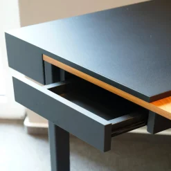 Cattelan Italia Schreibtische & Sekretäre|Schreibtisch Clarion Platte Geprägtes MDF Und Nussbaum Gestell Stahl Schwarz Inklusive Sessel Ginger Ale