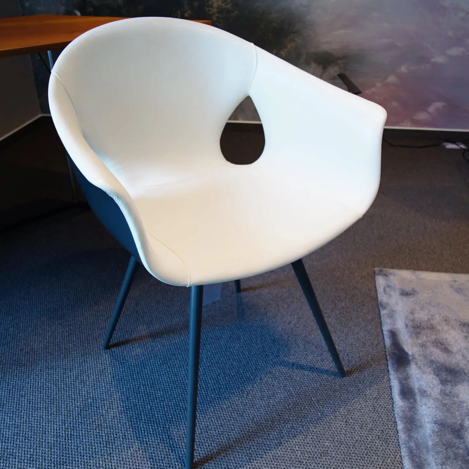 Cattelan Italia Schreibtische & Sekretäre|Schreibtisch Clarion Platte Geprägtes MDF Und Nussbaum Gestell Stahl Schwarz Inklusive Sessel Ginger Ale