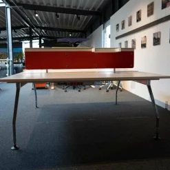 Vitra Schreibtische & Sekretäre|Schreibtisch Doppelarbeitsplatz Melamin Soft Light Stoff Plano Orange