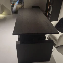 Musterring Schreibtische & Sekretäre|Schreibtisch Kara Frame Platte Und Gestell Eiche Graphit Anthrazit Furniert Inklusive Rollcontainer Lack Platingrau