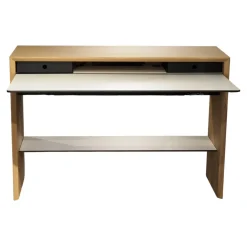 Girsberger Schreibtische & Sekretäre|Schreibtisch La Punt Eiche Massiv Aufgehellt Lackiert Arbeitstablar Klappbar