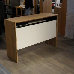 Girsberger Schreibtische & Sekretäre|Schreibtisch La Punt Eiche Massiv Aufgehellt Lackiert Arbeitstablar Klappbar