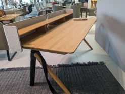 Team 7 Schreibtische & Sekretäre|Schreibtisch Pisa Eiche Naturöl mit Ausstattungspaket 2 Höhenverstellbar Beleuchtung