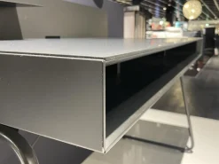 Hülsta Schreibtische & Sekretäre|Schreibtisch ZO 100 Tisch Paneel Schwarz Kufengestell Schwarz Mit Rollcontainer Korpus Und Front Champagner