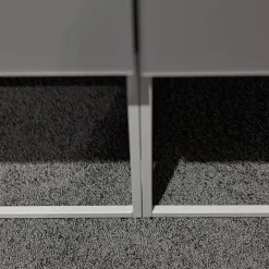 Kettnaker Konsolen|Schubkastenschrank Mio Korpus Lack Matt Asphalt Fronten Und Abdeckplatte Glas Matt Asphalt Gittergestell Steingrau