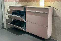 Schönbuch Schuhschränke|Schuhschrank Basic MDF Lackiert Altrosa Abdeckplatte Glas