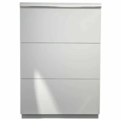 Schönbuch Schuhschränke|Schuhschrank Basic MDF Matt Lackiert Snow White Weiß Griff Aluminium