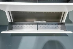 Schönbuch Schuhschränke|Schuhschrank Basic MDF Matt Lackiert Snow White Weiß Griff Aluminium