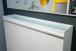 Schönbuch Schuhschränke|Schuhschrank Basic MDF Matt Lackiert Snow White Weiß Griff Aluminium