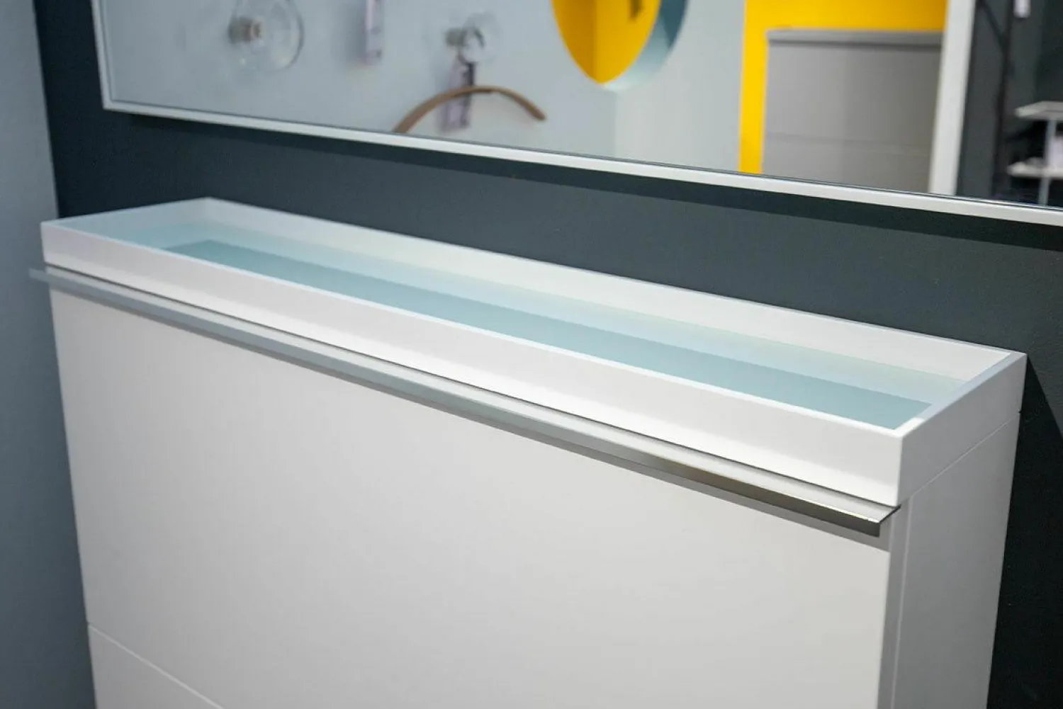 Schönbuch Schuhschränke|Schuhschrank Basic MDF Matt Lackiert Snow White Weiß Griff Aluminium