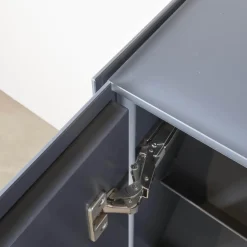 Interlübke Schuhschränke|Schuhschrank Cube Light T21 Mattlack Anthrazit Glas