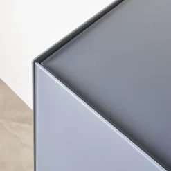 Interlübke Schuhschränke|Schuhschrank Cube Light T21 Mattlack Anthrazit Glas