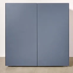 Interlübke Schuhschränke|Schuhschrank Cube Light T21 Mattlack Anthrazit Glas