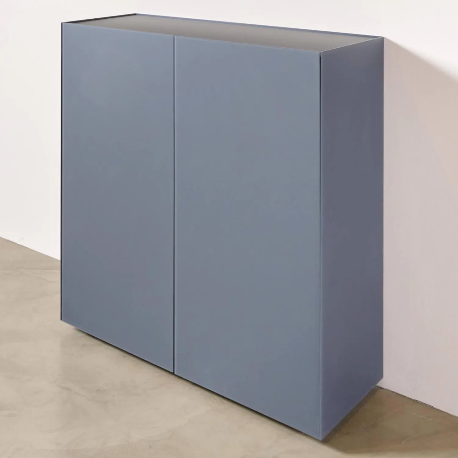 Interlübke Schuhschränke|Schuhschrank Cube Light T21 Mattlack Anthrazit Glas