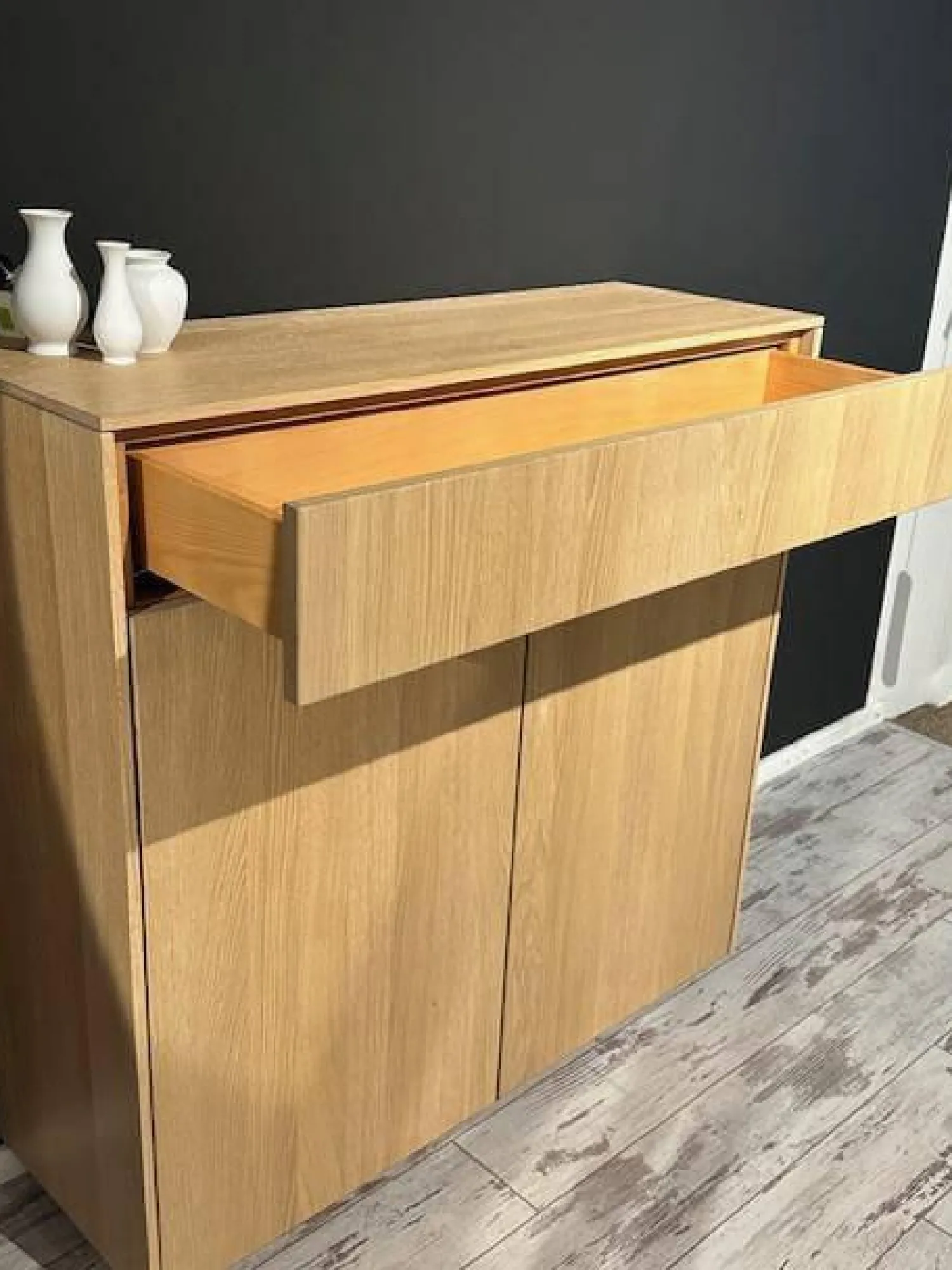 Team 7 Schuhschränke|Schuhschrank Cubus Filigno Eiche Wild Weiß Geölt Innenausführung Buche Mit Touchbeschlag