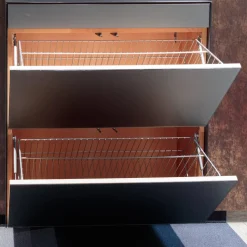 Team 7 Schuhschränke|Schuhschrank Haiku Korpus Buche Glas Stahl Matt Mit Qi Ladeeinheit