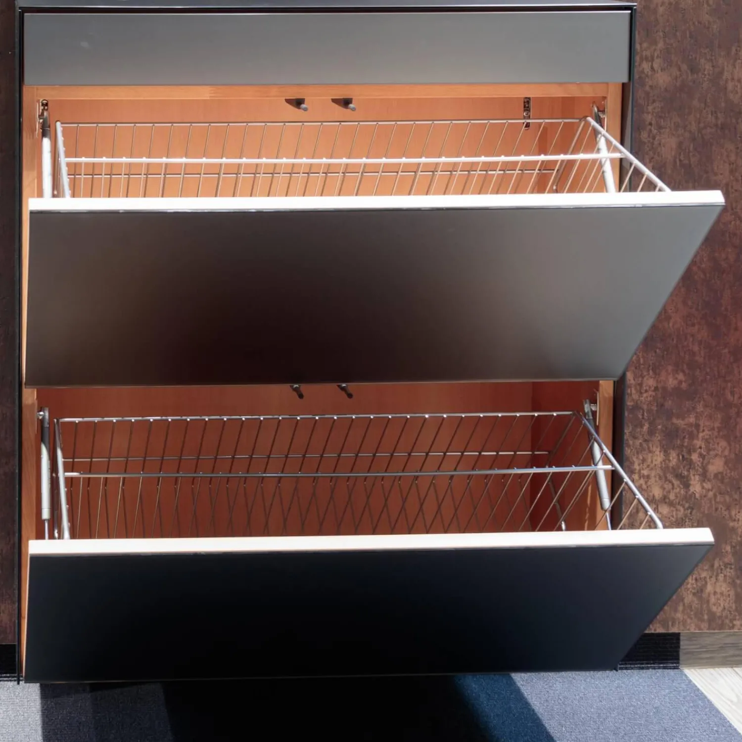 Team 7 Schuhschränke|Schuhschrank Haiku Korpus Buche Glas Stahl Matt Mit Qi Ladeeinheit