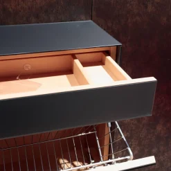 Team 7 Schuhschränke|Schuhschrank Haiku Korpus Buche Glas Stahl Matt Mit Qi Ladeeinheit